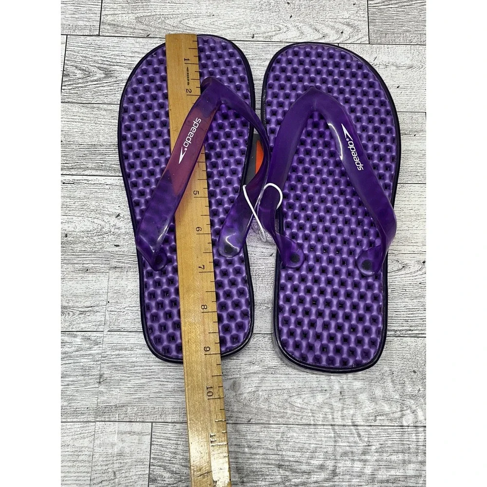 Girls SPEEDO Flip Flops Size M (7-8 Kids) Purple‎ Sport Sandals Shoes Beach